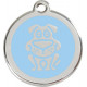 Light Sky Blue Identity Medal Funny Dog, cat and dog tag