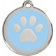 Light Sky Blue Identity Medal Paw, cat and dog tag