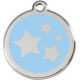 Light Sky Blue Identity Medal Stars, cat and dog tag