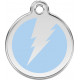 Light Sky Blue Identity Medal Storm Lightening, cat and dog tag