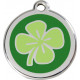 Green colour Identity Medal Clover cat and dog, security tag