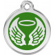 Green colour Identity Medal Angel cat and dog, security tag