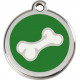 Green colour Identity Medal Bone 3D cat and dog, security tag