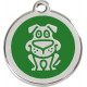 Green colour Identity Medal Funny Dog cat and dog, security tag