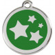 Green colour Identity Medal Stars cat and dog, security tag