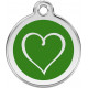 Green colour Identity Medal Heart cat and dog, security tag