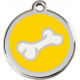Yellow colour Identity Medal Bone 3D cat and dog, tag