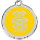 Yellow colour Identity Medal Funny Dog cat and dog, tag