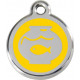 Yellow colour Identity Medal Fish Aquarium cat and dog, tag