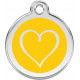 Yellow colour Identity Medal Heart cat and dog, tag