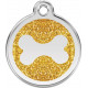 Golden colour Identity Medal Bone Glitter cat and dog, tag