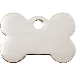 Silver Chromium colour Identity Medal Bone cat and dog, tag